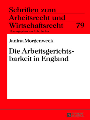 cover image of Die Arbeitsgerichtsbarkeit in England